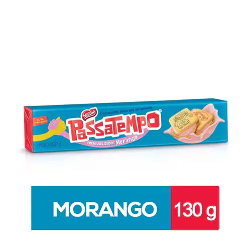 Biscoito Recheado Passatempo Morango 130g