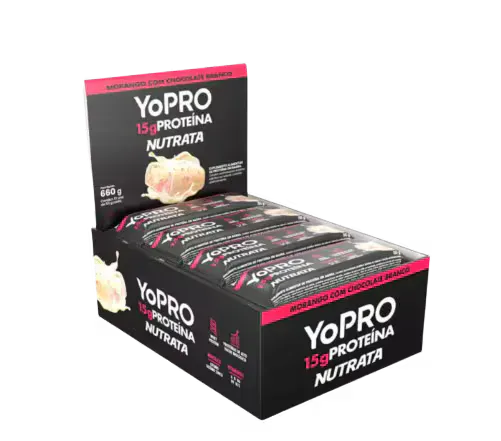 Barra de Proteína Yopro Morango Com Chocolate Branco Nutrata