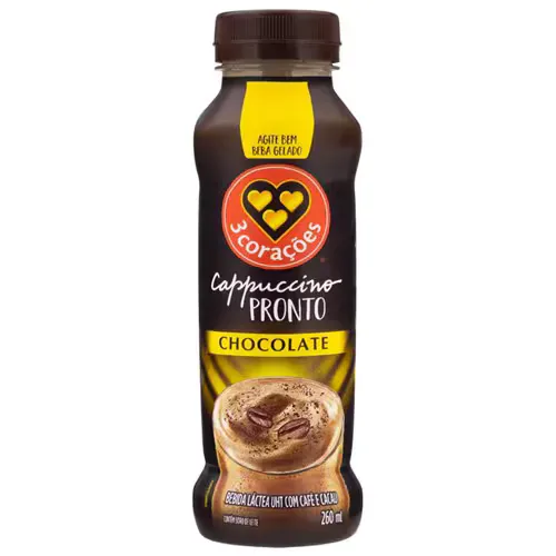 Cappuccino Chocolate Pronto Três Corações 260ml