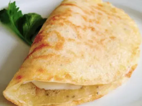 Crepioca com Peito de Peru e Queijo Mussarela
