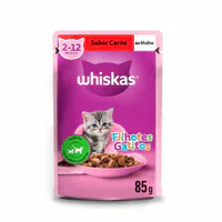 Sachê Whiskas Gatos Filhotes Carne Ao Molho 85g