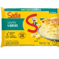 Lasanha Congelada Sadia Quatro Queijos Familiar Embalagem 1kg