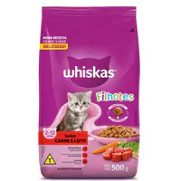 Ração Para Gatos Filhotes Sabor Carne e Leite Whiskas 500g