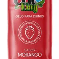 Gelo Saborizado Para Drinks Sabor Morango e Coco King 190g