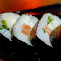 Uramaki Abacaxi com Hortelã 8 Unid (Nori, Shari, Salmão, Abacaxi, Hortelã...)
