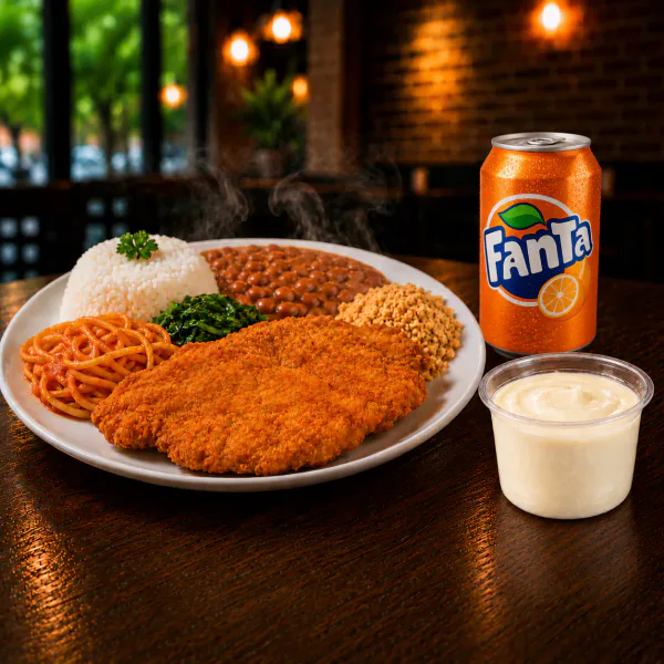 MARMITA COM FILÉ DE FRANGO + MOUSSE + REFRI LATA