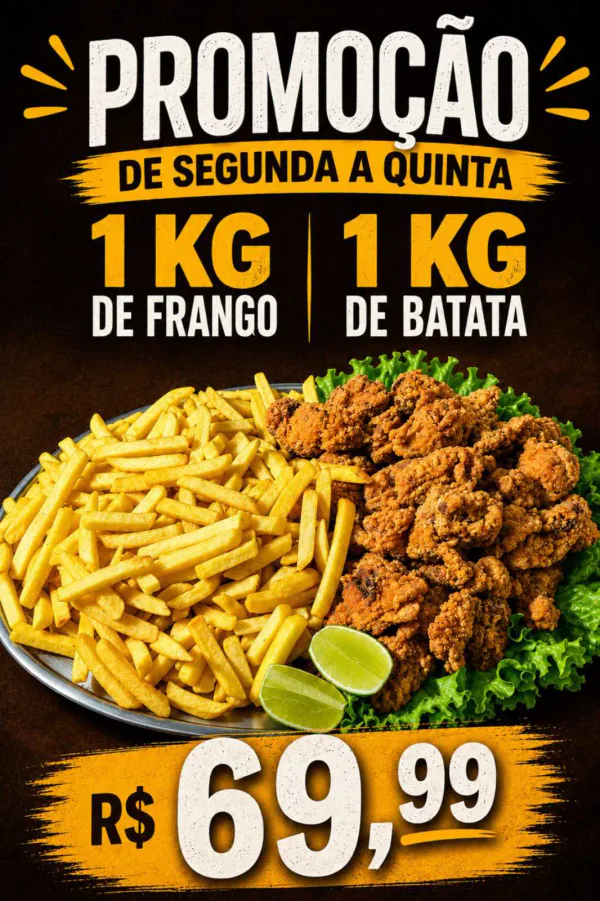 PROMO Combo Porção -  1k Frango Frito + 1 Kg Batata Frita