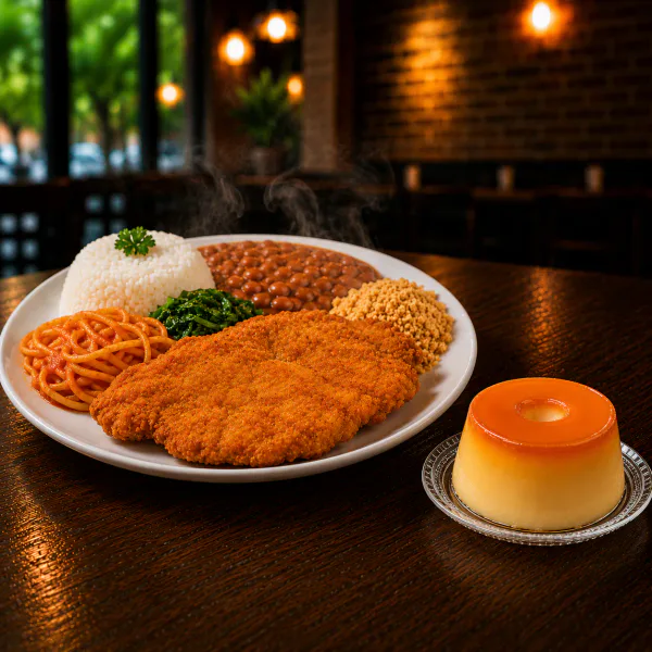 COMBO MARMITA FILÉ DE FRANGO + PUDINZINHO