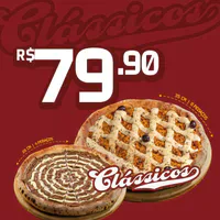 SABORES CLÁSSICOS Grande (35cm) + Pizza Doce individual (20cm)