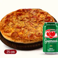 Combo Exclusivo: 1 Pizza Broto (6 pedaços) + Refri Lata