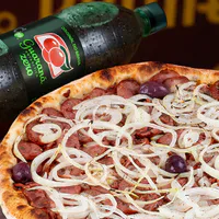 Pizza calabresa paulistana + refri 2l