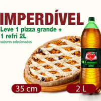Combo Imperdível: Pizza Grande (8 pedaços) + Refri 2l