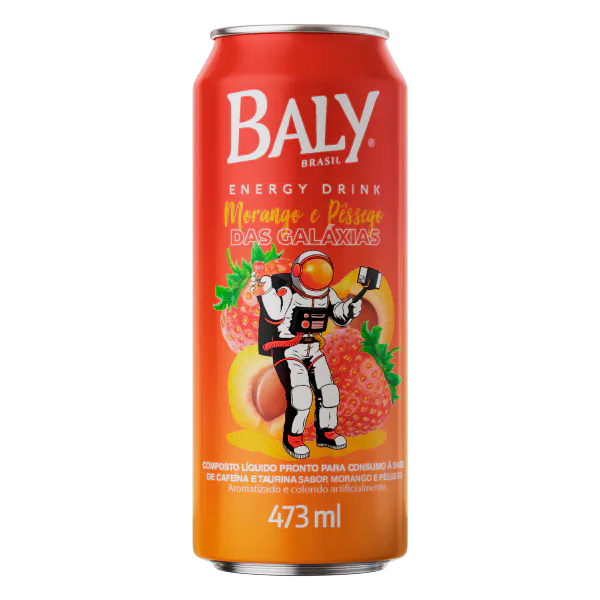 ENERGETICO BALY MORANGO E PESSEGO 473ML
