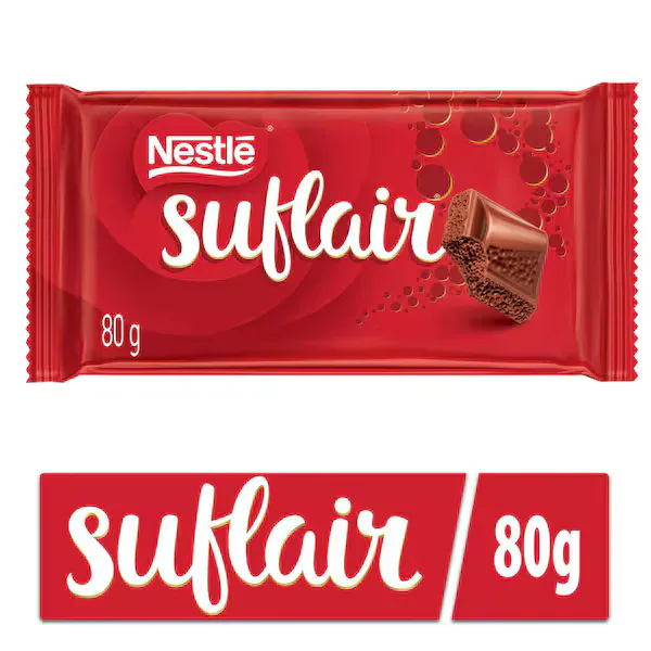 Chocolate Ao Leite Aerado Suflair Pacote 80g