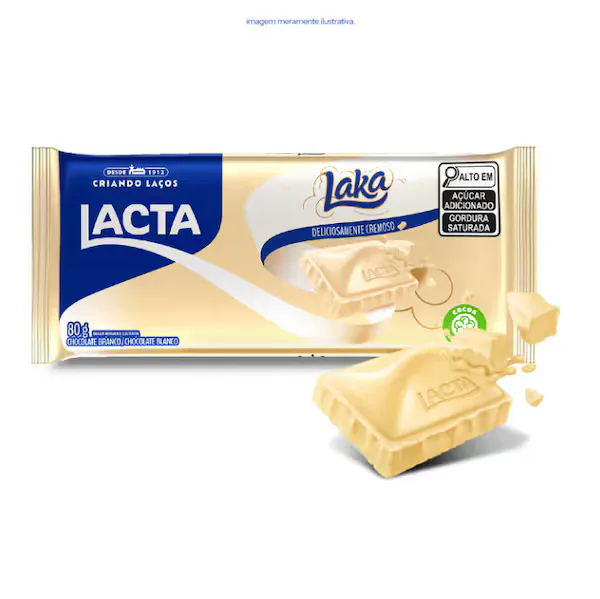 Chocolate Branco Laka Lacta 80g