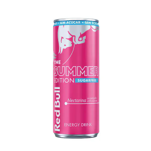 Bebida Energética Sabor Nectarina Zero Açúcar Red Bull The Summer Edition 250ml