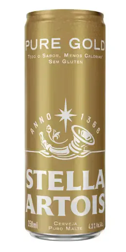Cerveja Stella Artois Pure Gold 350ml Lata Sleek