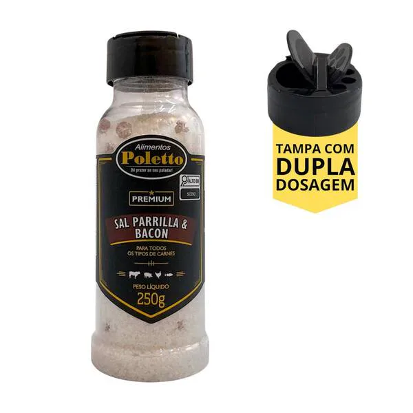 Sal Parrilla Sabor Bacon Poletto 250g