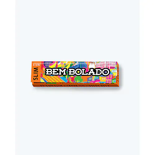 Papel de Seda Slim 1 1/4 Laranja Pop Bem Bolado com 50 Folhas