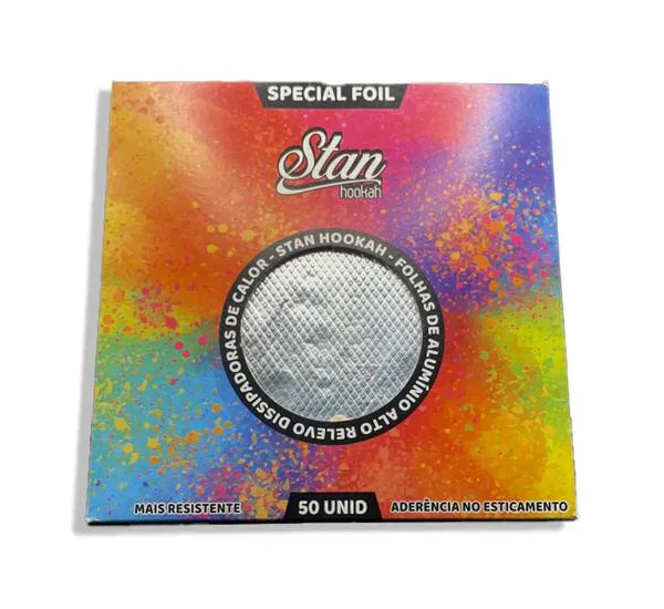 Alumínio para Narguilé Stan Hookah Alto Relevo 15x15cm